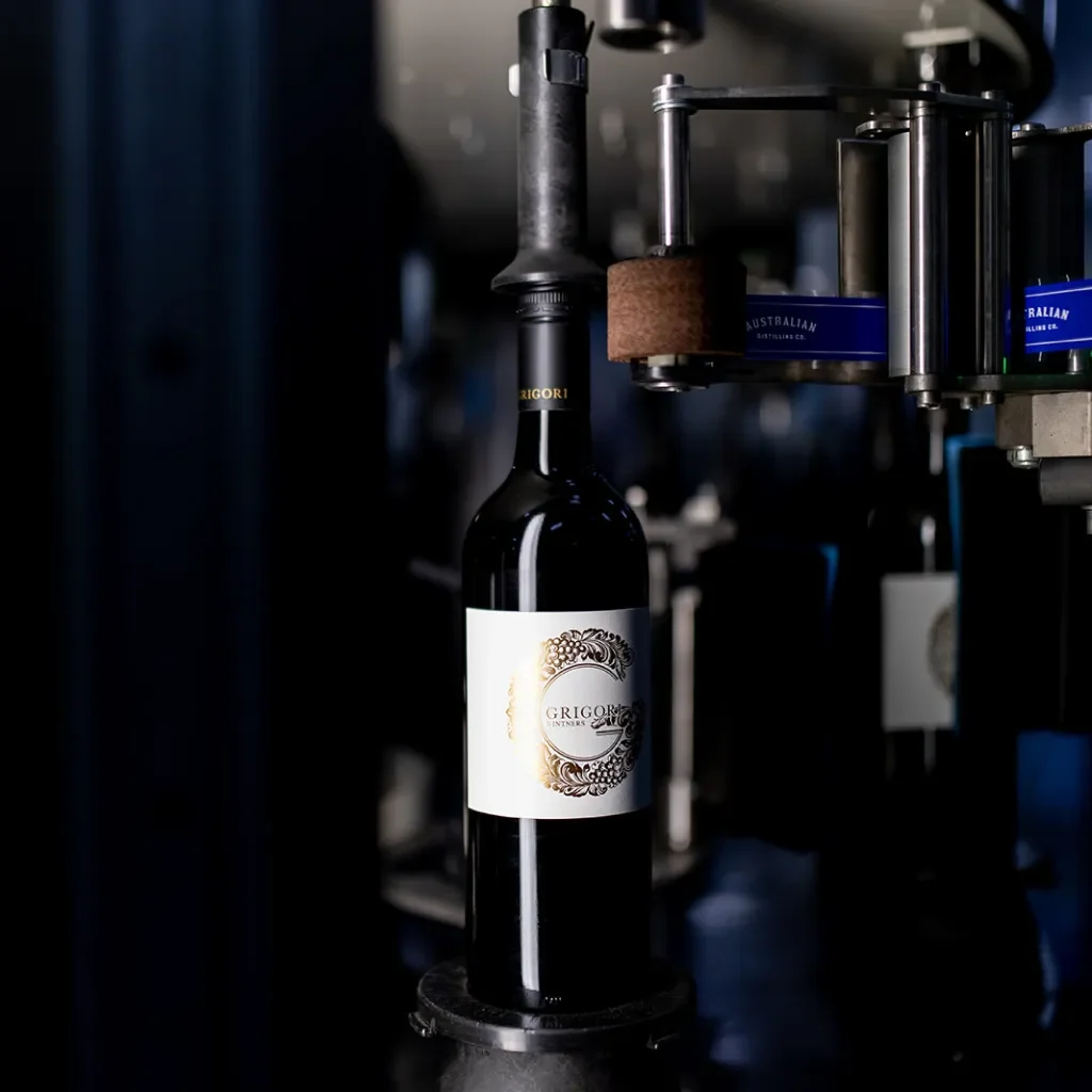 wine bottling in making